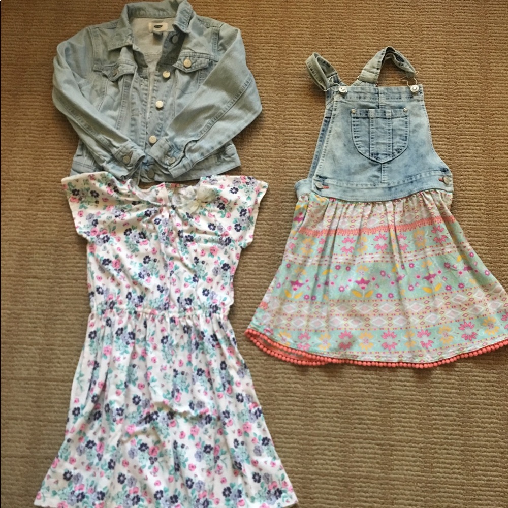 Size 6/7 Girls dress and Old Navy Jean Jacket